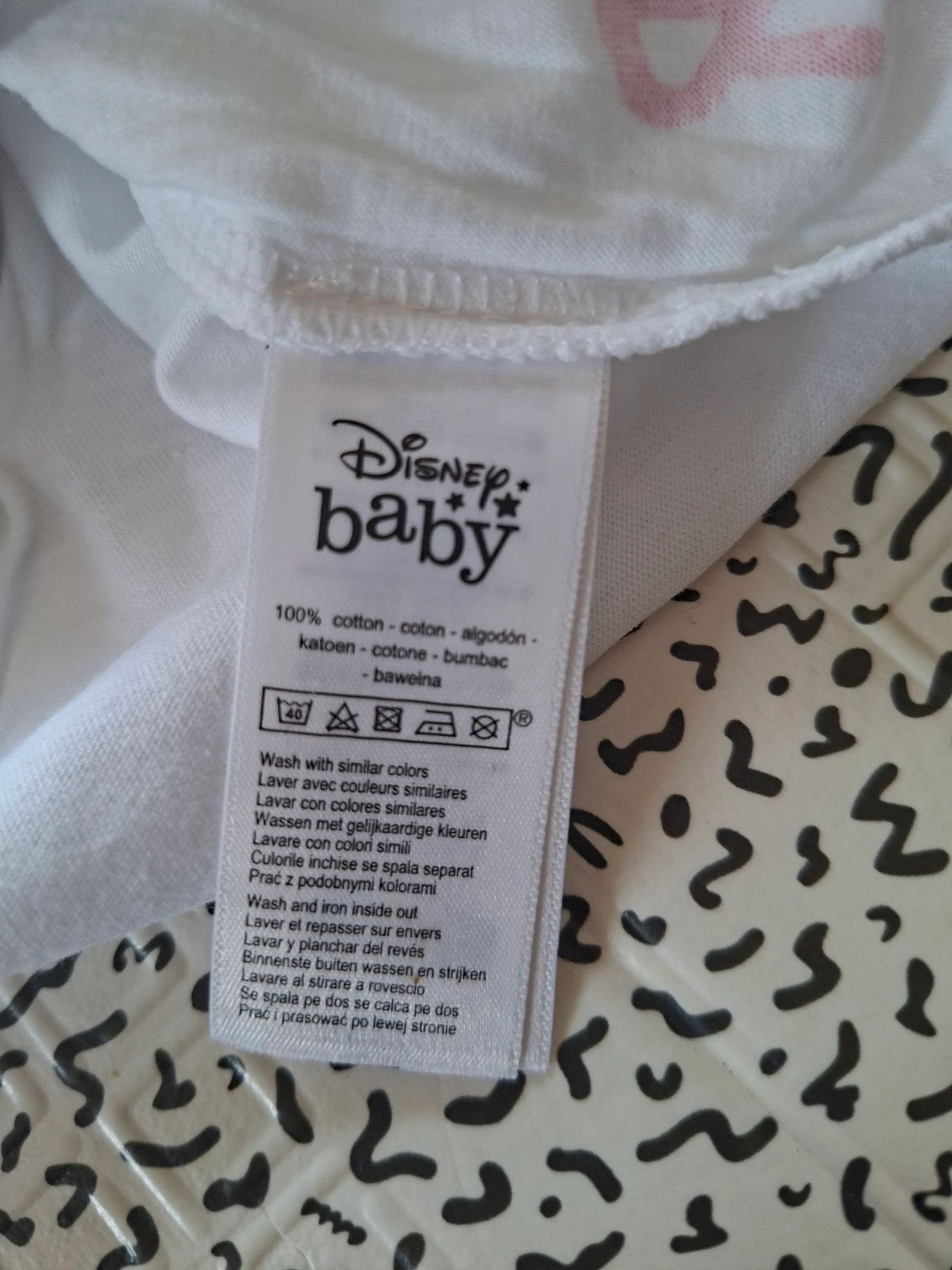 Camiseta Disney Baby Minnie Mouse blanca « Super Cute » 9 meses niña algodón – photo 4